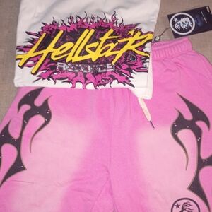 Hellstar Men's Pink Athletic Shorts